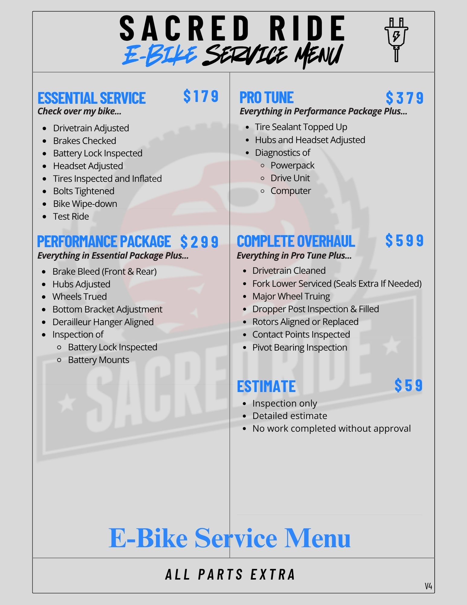 Standard Menu 3